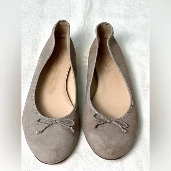 J. Crew Gray  Studded Suede Ballet Flats for Women Size 8 - Picture 3 of 8